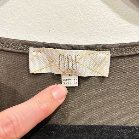 Women’s Olive colored T Shirt with Button Detailing - Picture 2 of 4